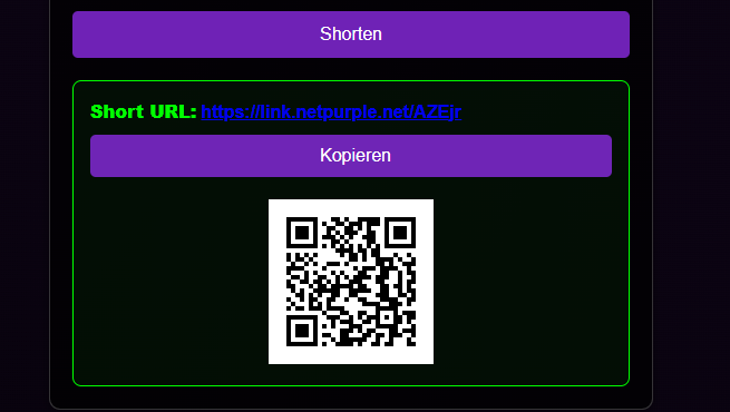 Link shortner ergebnis